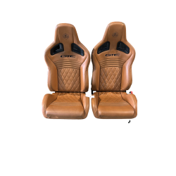 Evora S GTE Recaro Sports Seats Pair Tan Leather